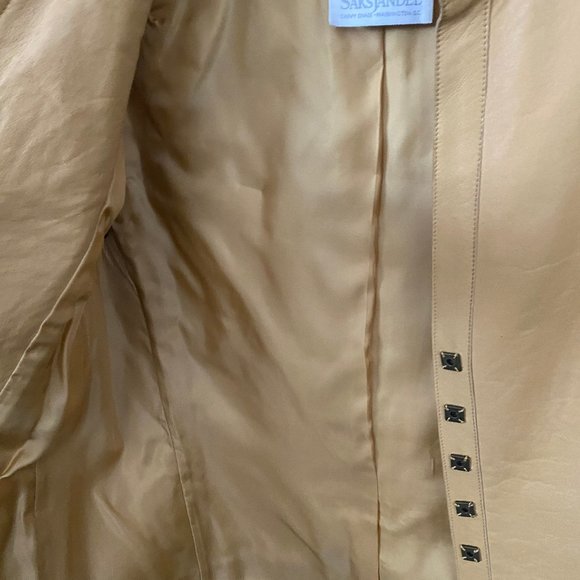 Akris Punto via Saks Jandel Leather jacket, shell, and slacks. - Picture 7 of 16